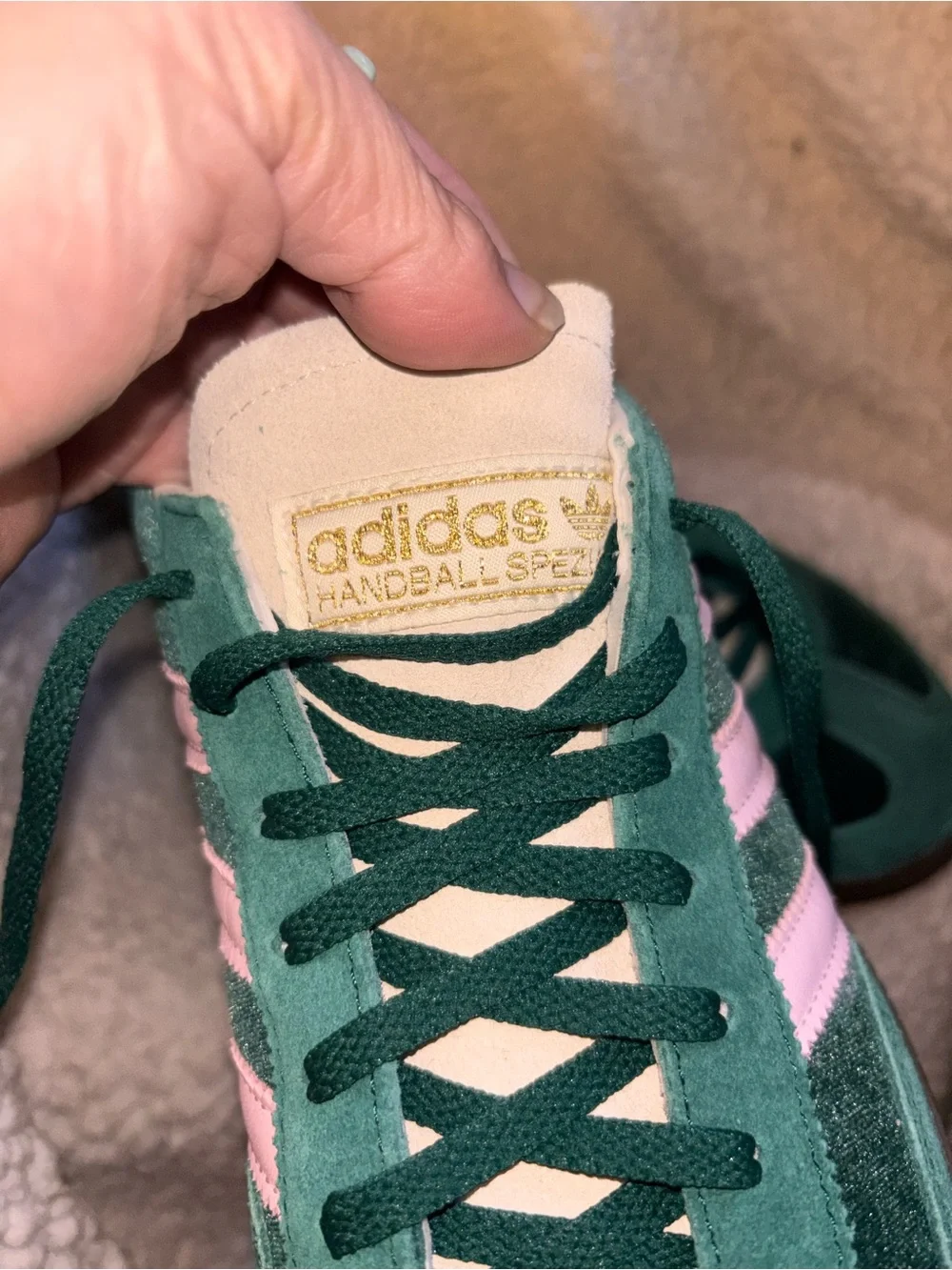 Adidas Handball Spezial JI2648 Green Pink Velvet Sneakers Men’s 10 US NWOT